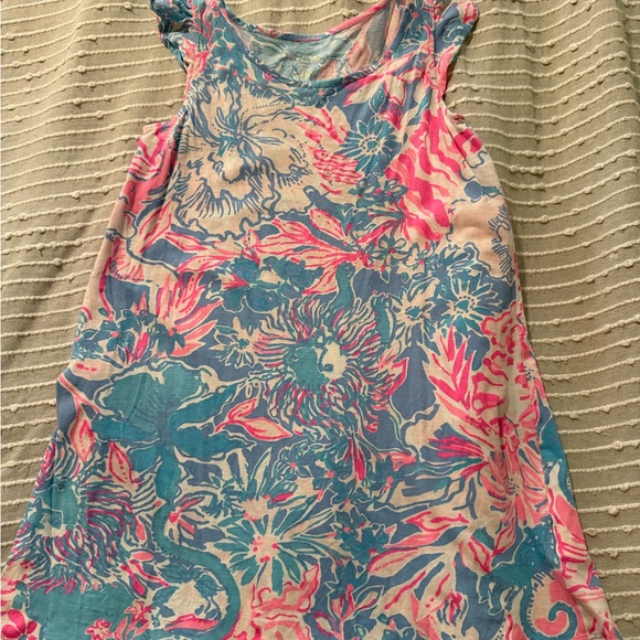 Lilly Pulitzer Kids Dress in Pink and Blue Floral - Picture 1 of 1